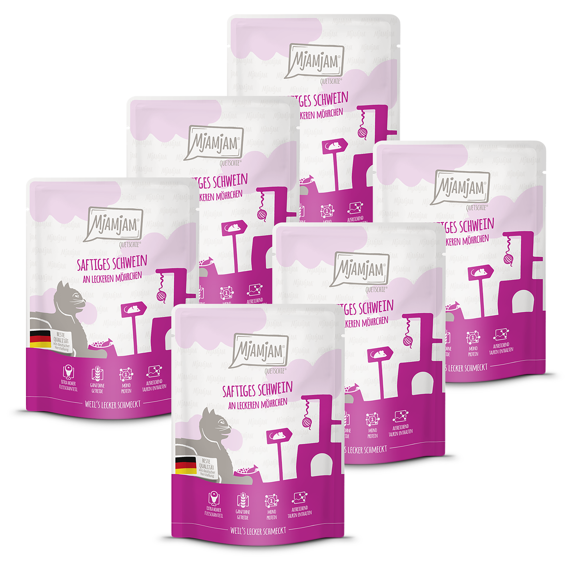MjAMjAM - Quetschie - saftiges Schwein an leckeren Möhrchen 6 x 300g
