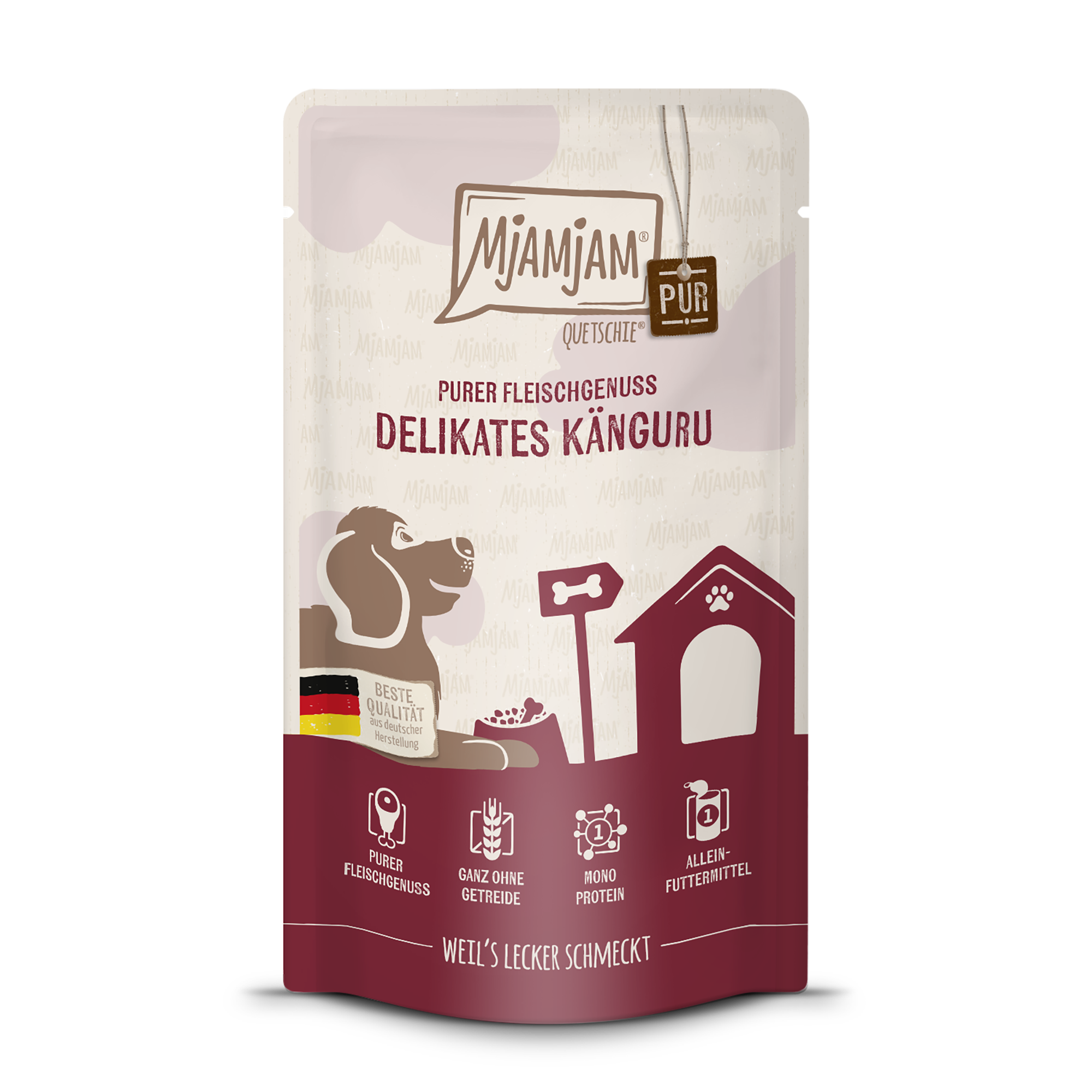 MjAMjAM - Quetschie Purer Fleischgenuss - delikates Känguru pur 125g