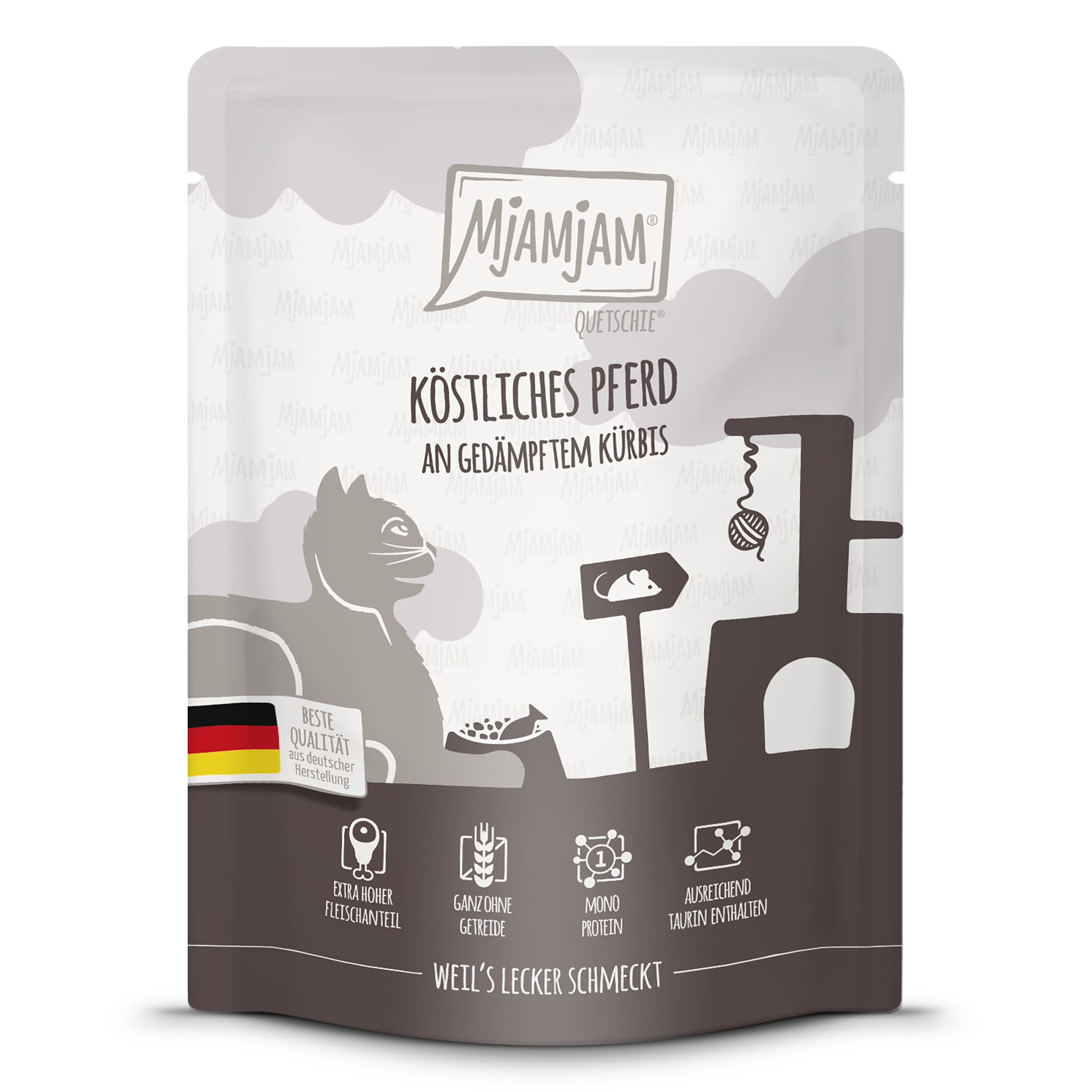 MjAMjAM - Quetschie köstliches Pferd an gedämpftem Kürbis 300g