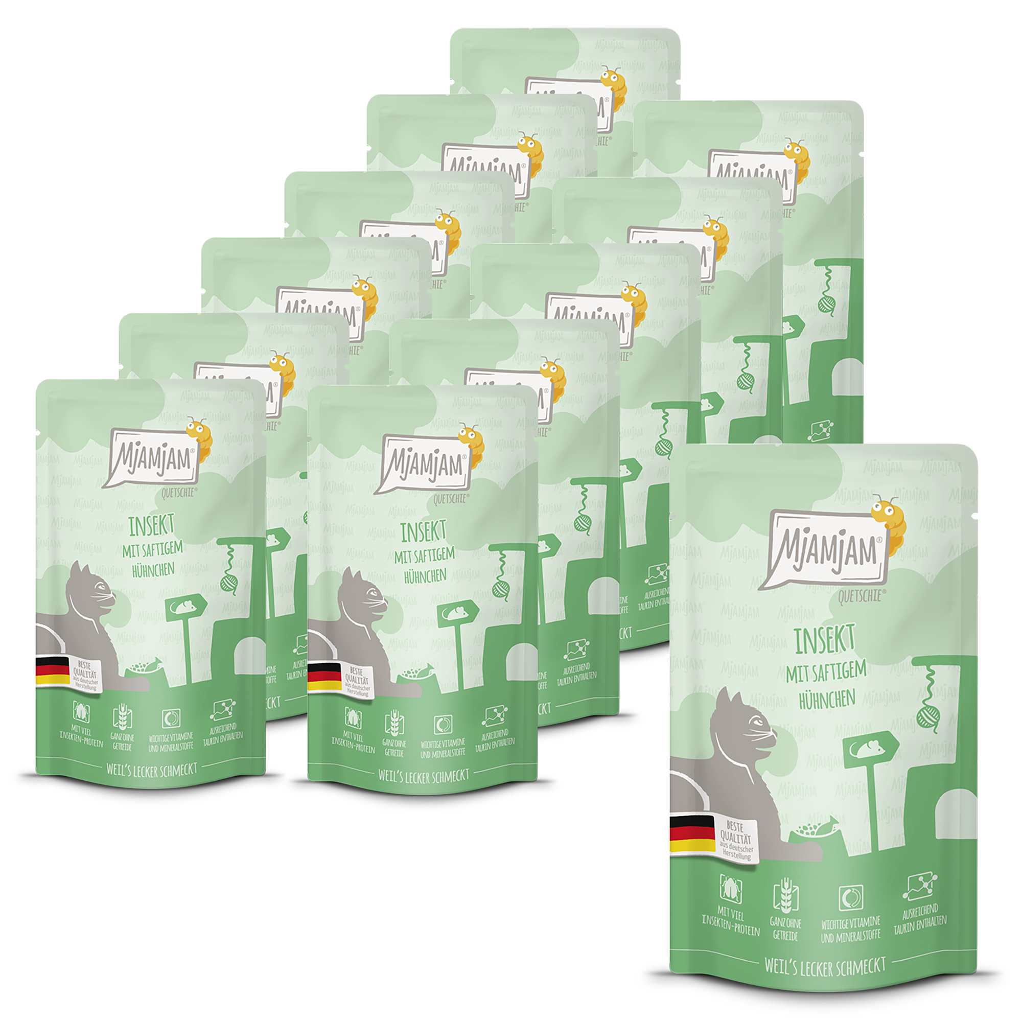 MjAMjAM - Quetschie Insekt mit saftigem Hühnchen 12 x 125 g
