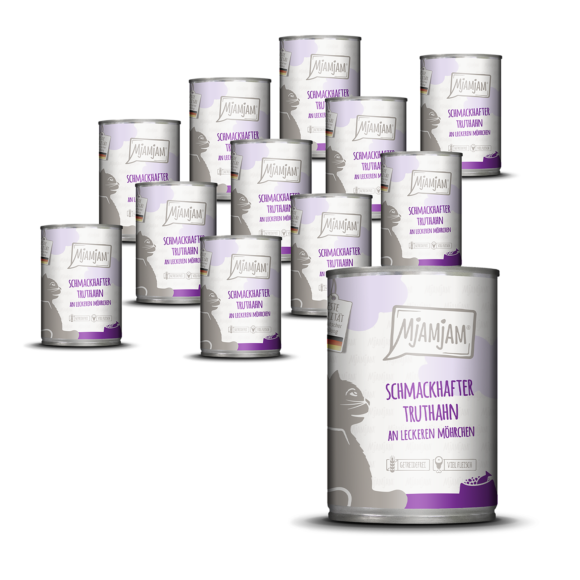 MjAMjAM - schmackhafter Truthahn an leckeren Möhrchen 12 x 400 g