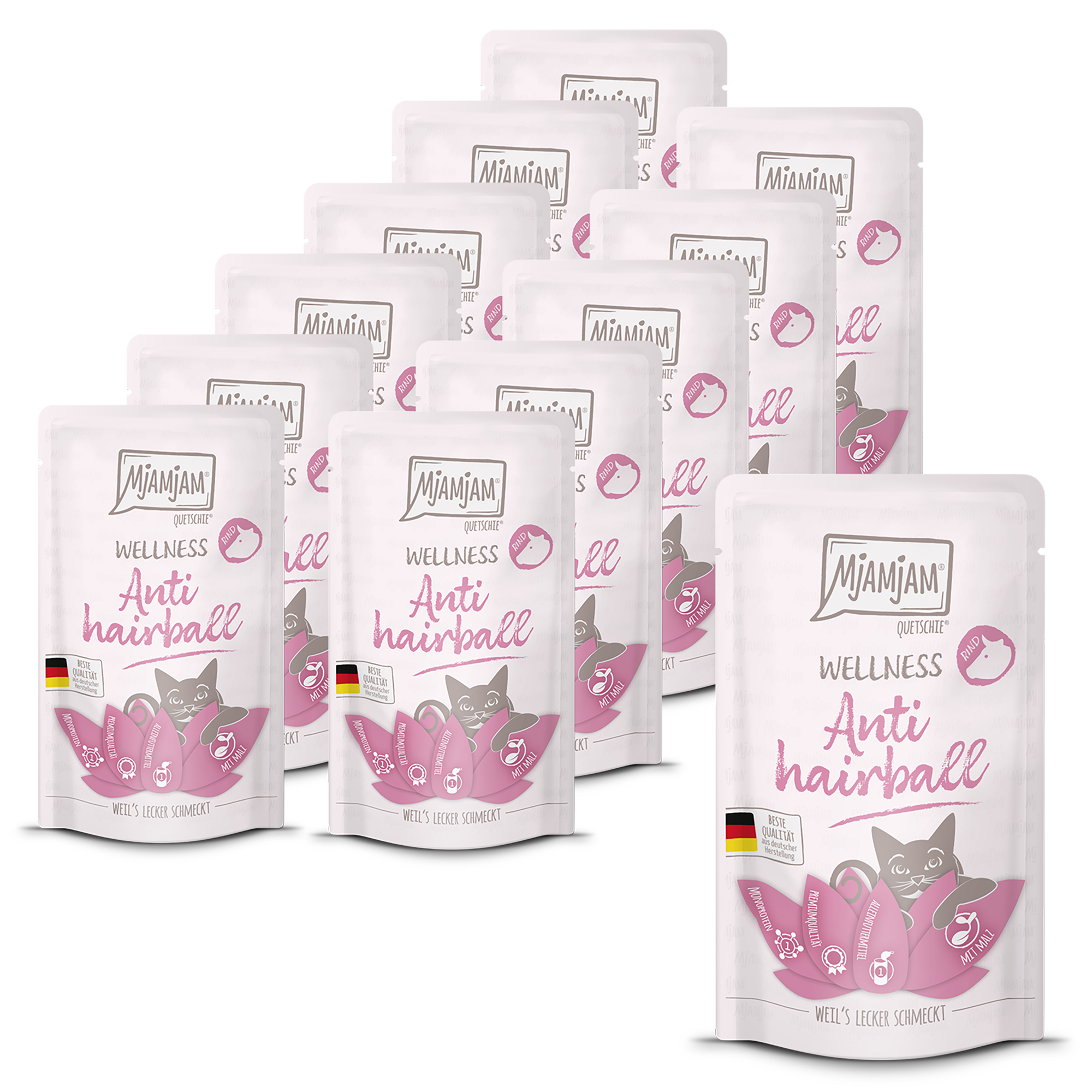 MjAMjAM - Wellness - Anti Hairball - Rind 12 x 125g