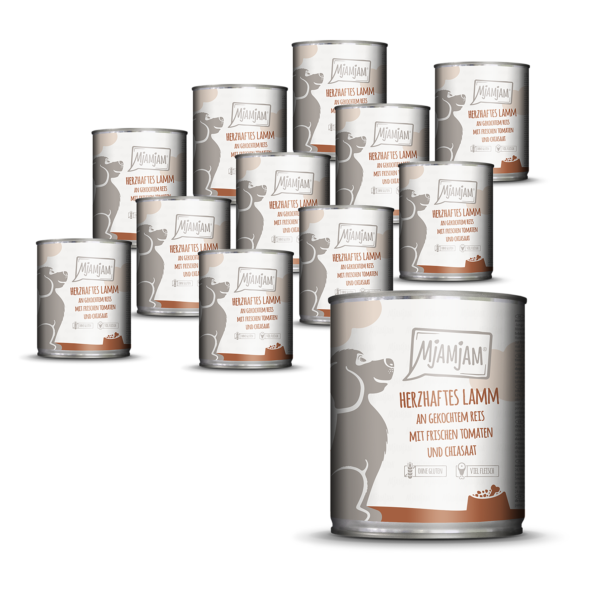 MjAMjAM - herzhaftes Lamm an gekochtem Reis mit frischen Tomaten 12 x 800 g