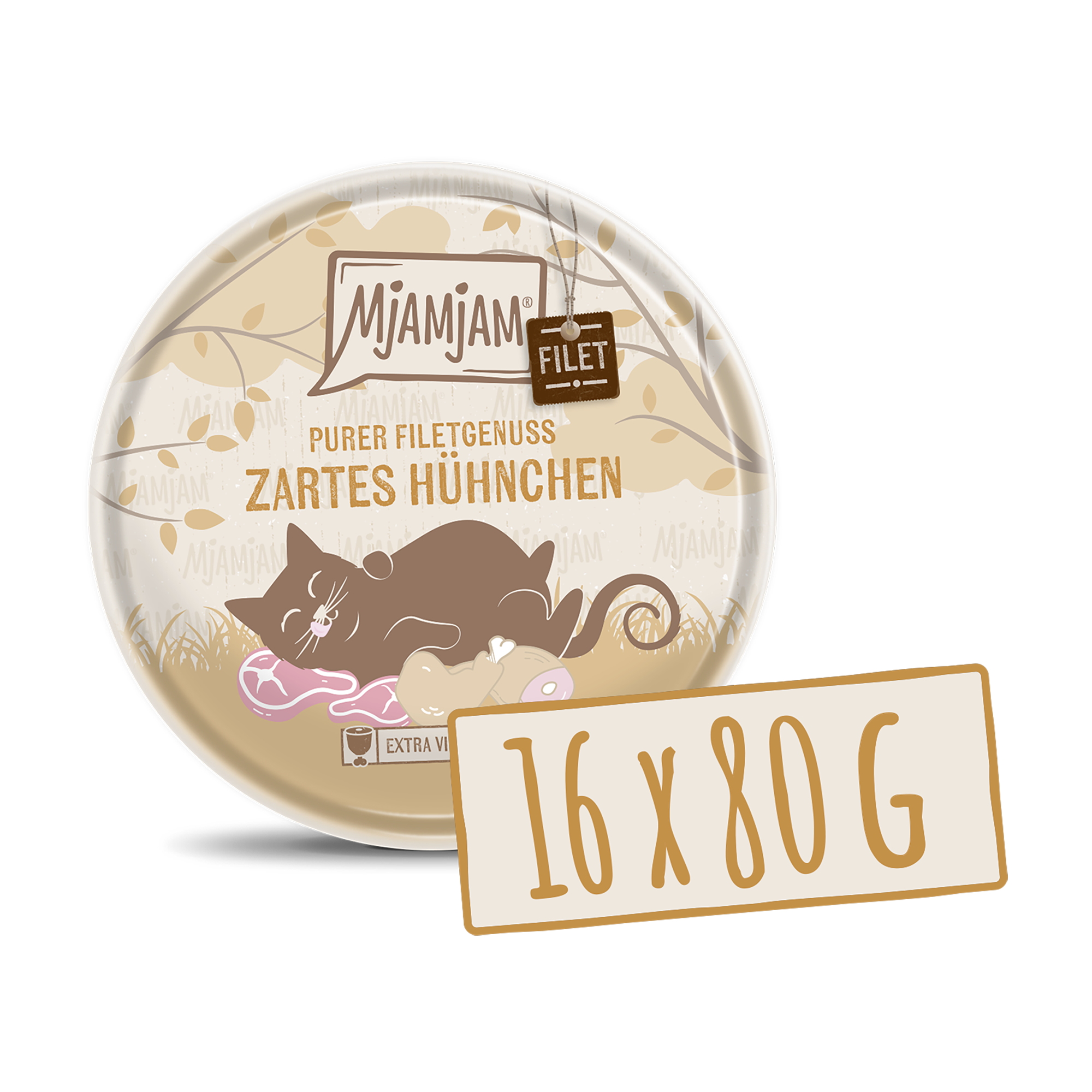 MjAMjAM Purer Filetgenuss - zartes Hühnchen 16 x 80g