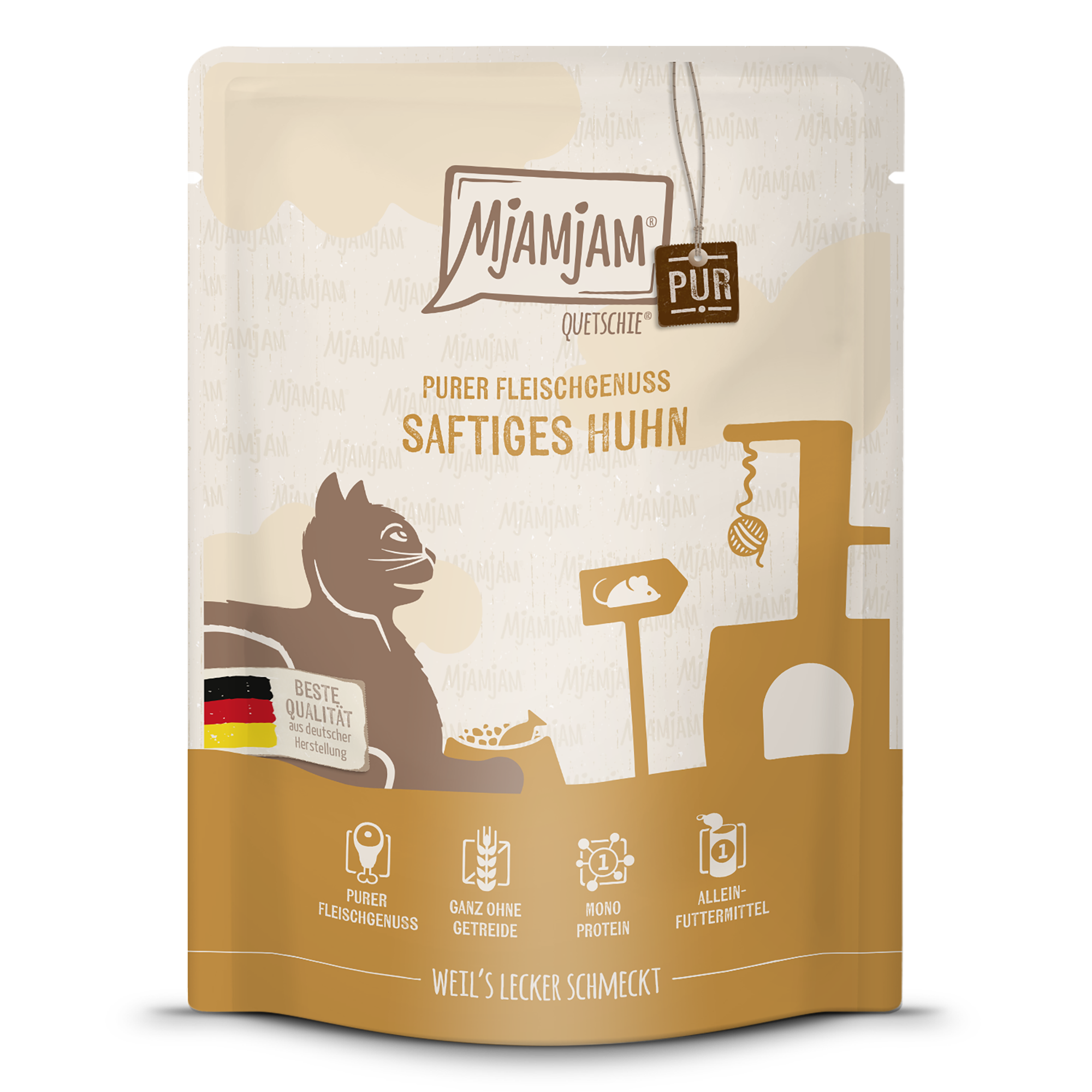 MjAMjAM - Quetschie Purer Fleischgenuss - saftiges Huhn pur 300g