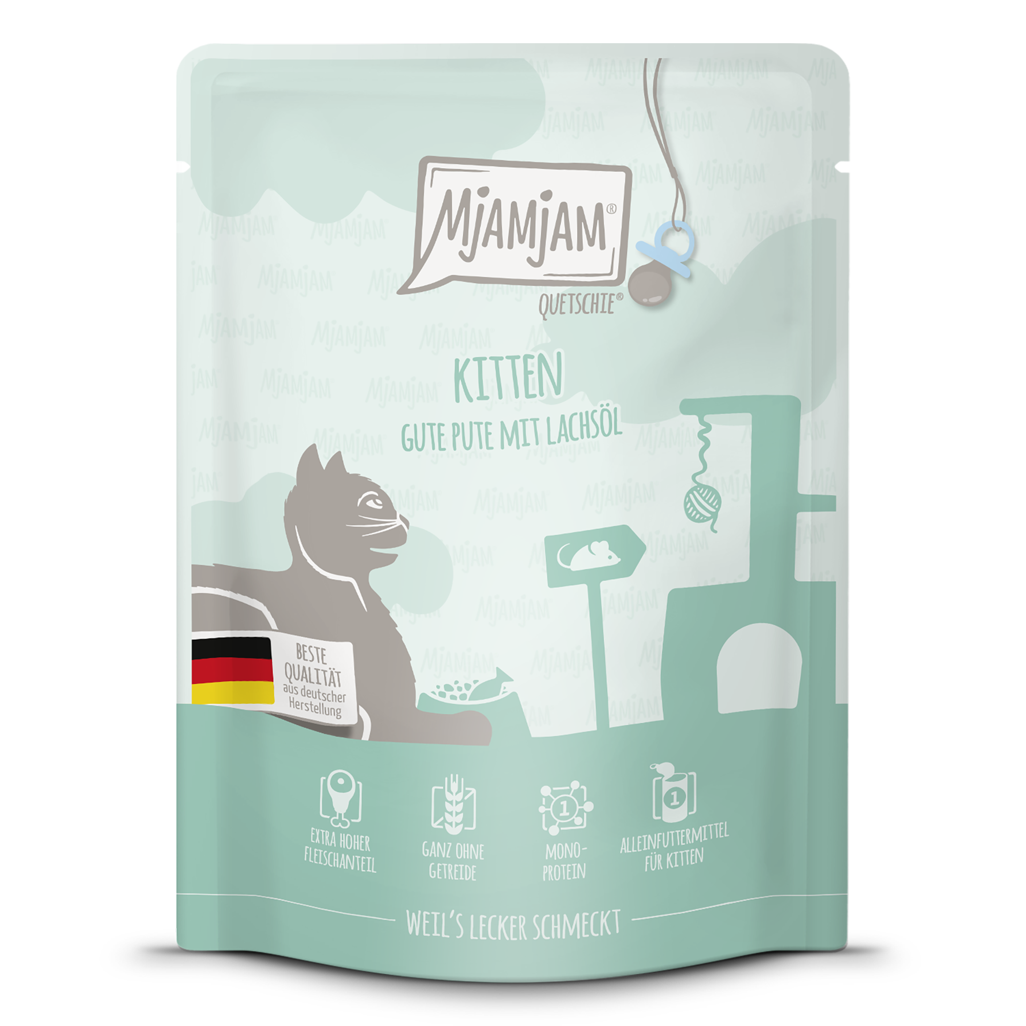 MjAMjAM - Quetschie - Kitten gute Pute mit Lachsöl 300g