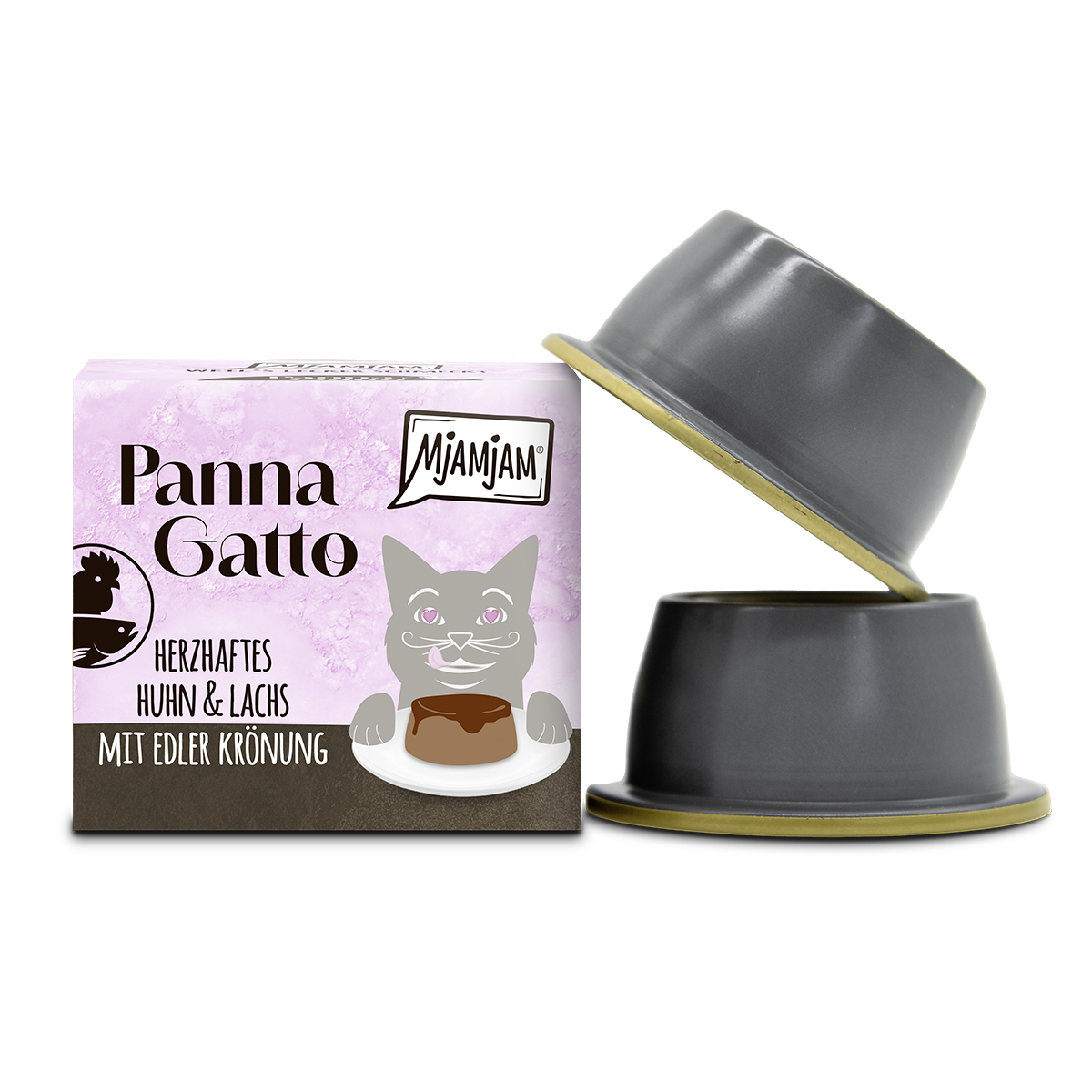 MjAMjAM - Panna Gatto - herzhaftes Huhn & Lachs mit edler Krönung 2 x 80g