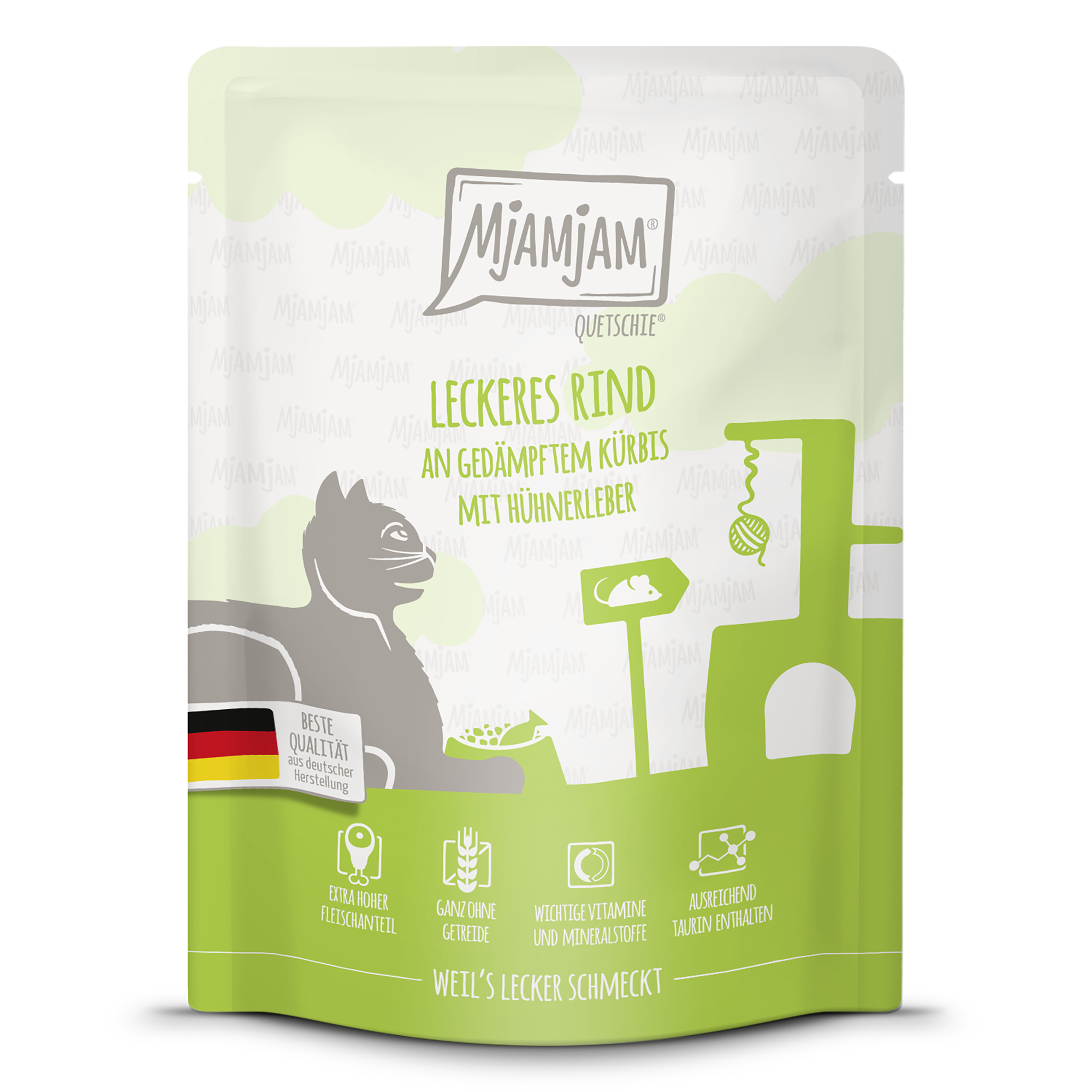 MjAMjAM - Quetschie leckeres Rind an gedämpftem Kürbis 300g
