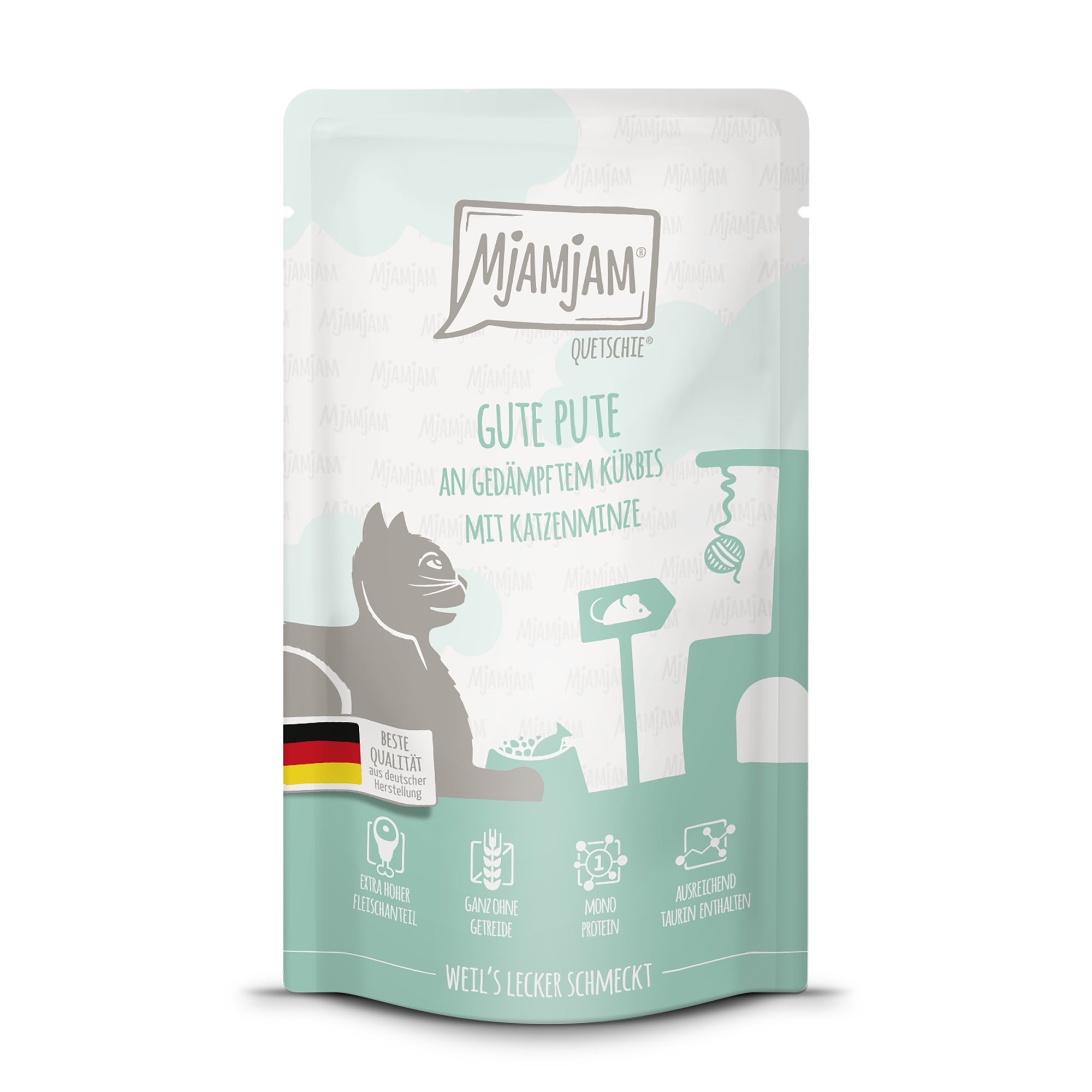 MjAMjAM - Quetschie gute Pute an gedämpftem Kürbis