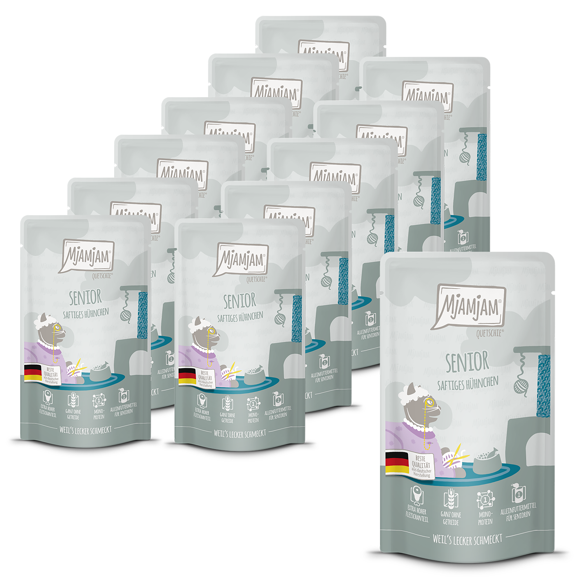 MjAMjAM - Quetschie - Senior - saftiges Hühnchen 12 x 125g