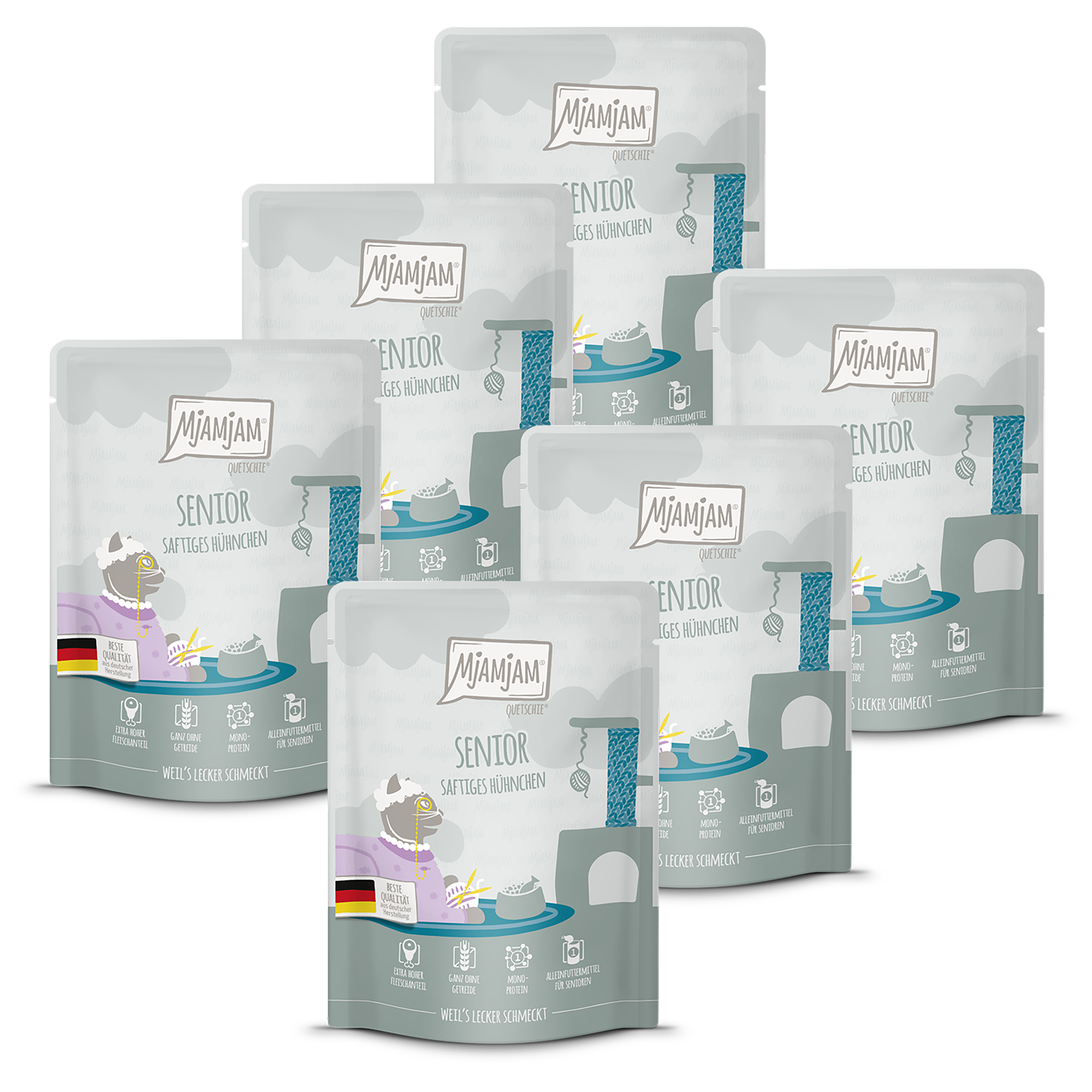 MjAMjAM - Quetschie - Senior - saftiges Hühnchen 6 x 300g