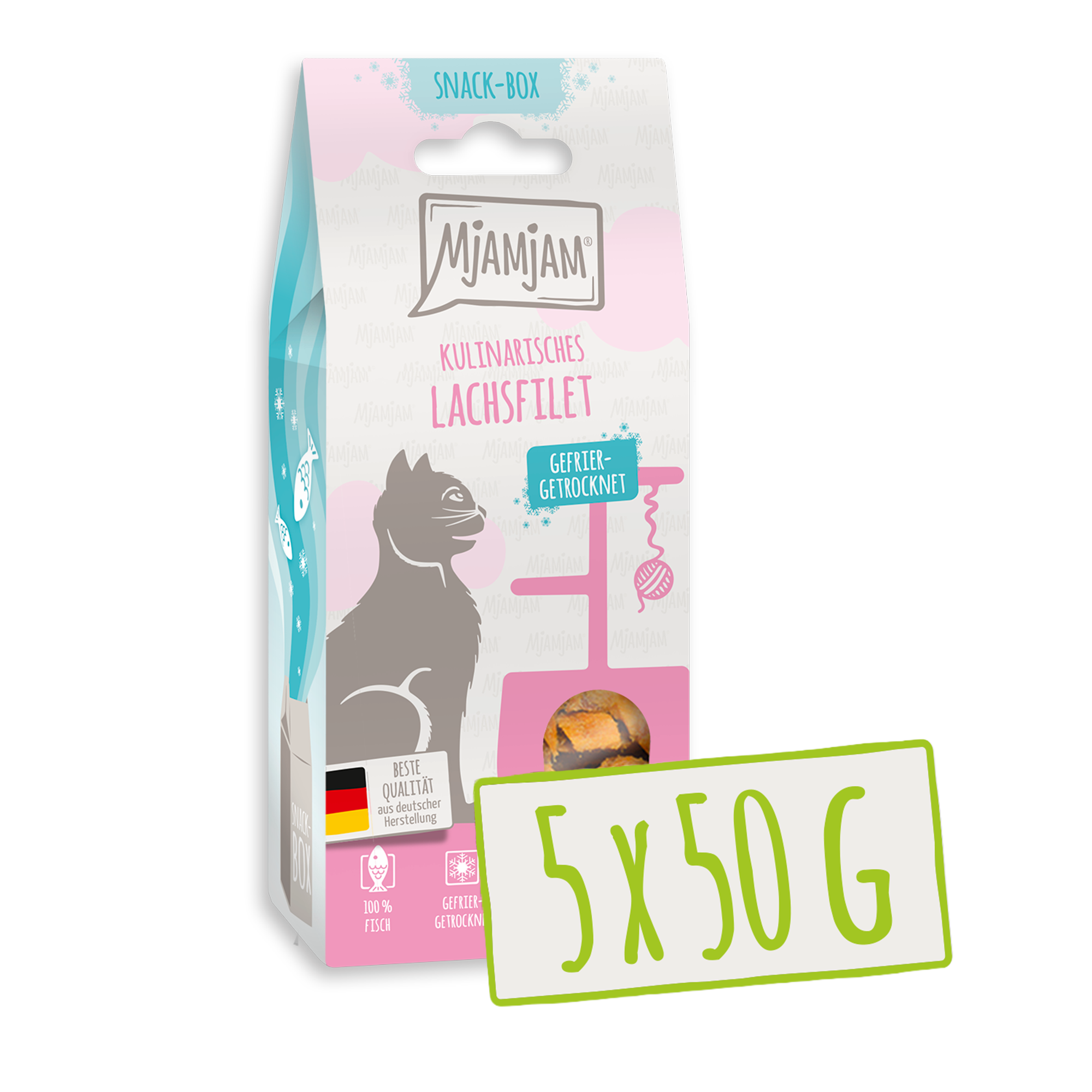 MjAMjAM - Snackbox - kulinarisches Lachsfilet 5 x 50 g