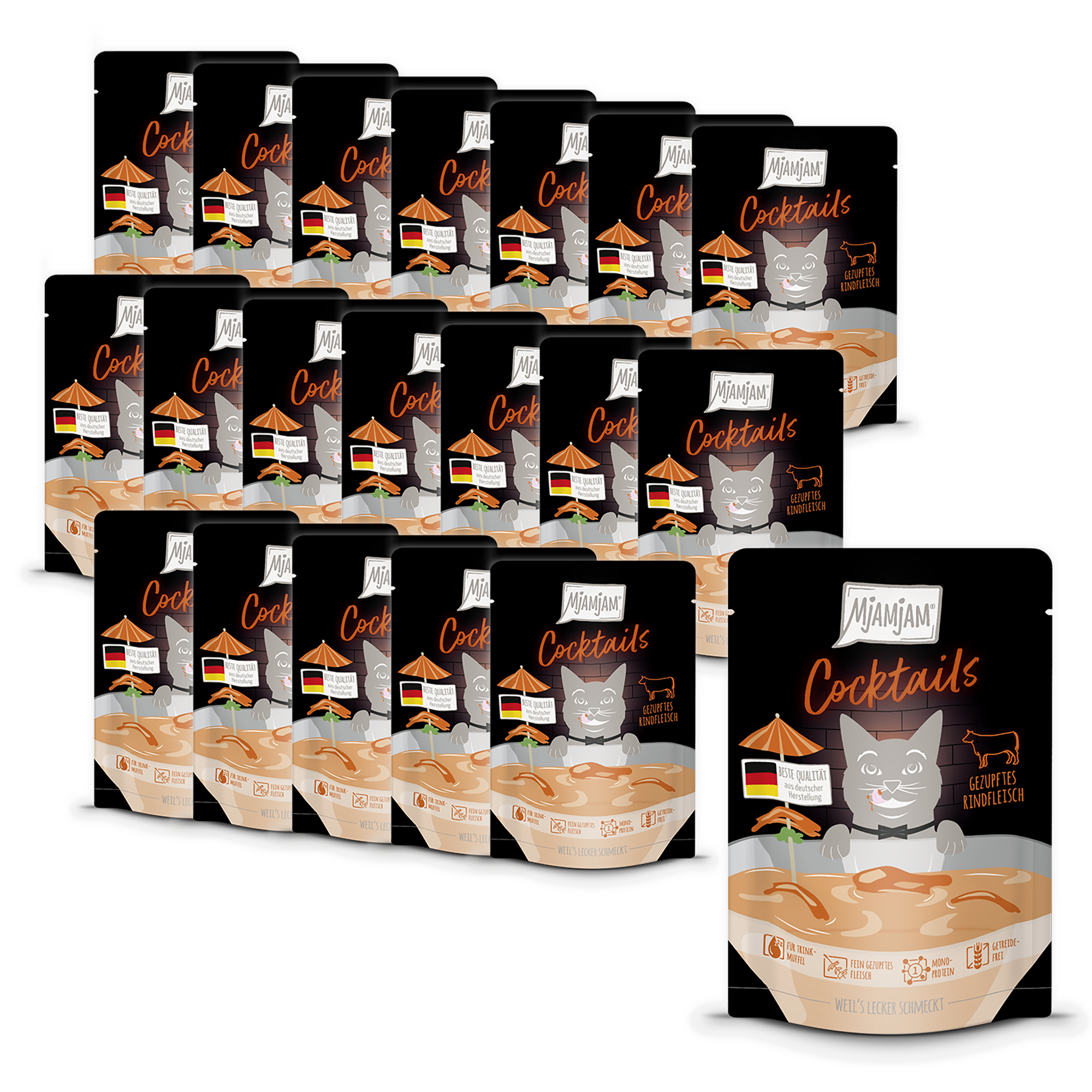 MjAMjAM - Cocktails - Gezupftes Rindfleisch 20 x 40g