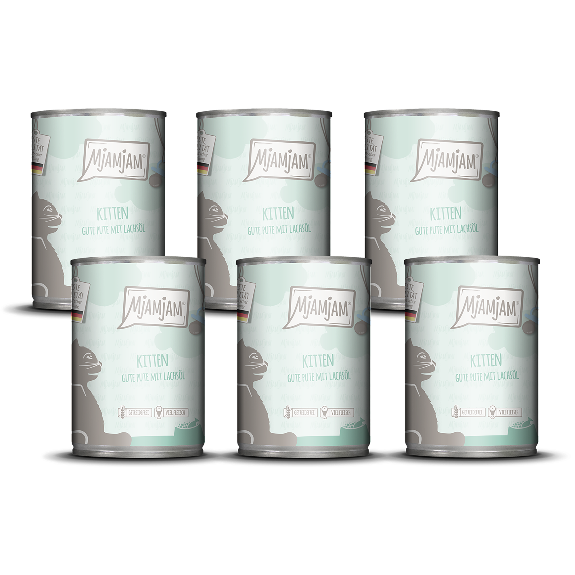 MjAMjAM - Kitten gute Pute mit Lachsöl 6 x 400g