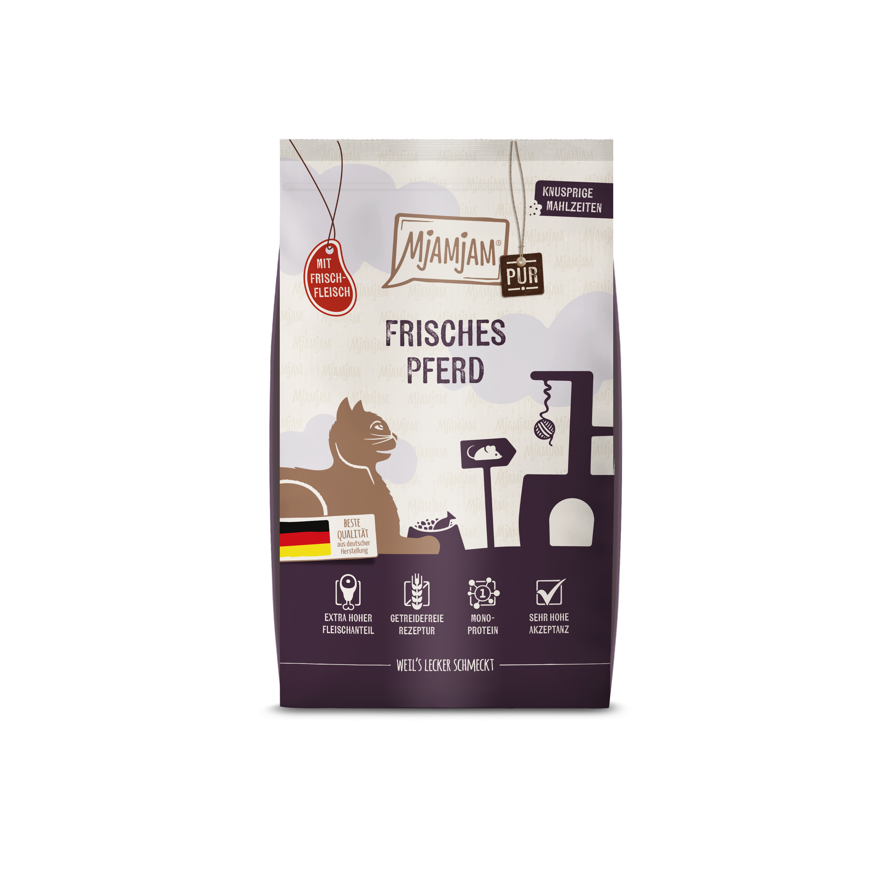 MjAMjAM - Knusprige Mahlzeiten Pur - Frisches Pferd 1,5kg
