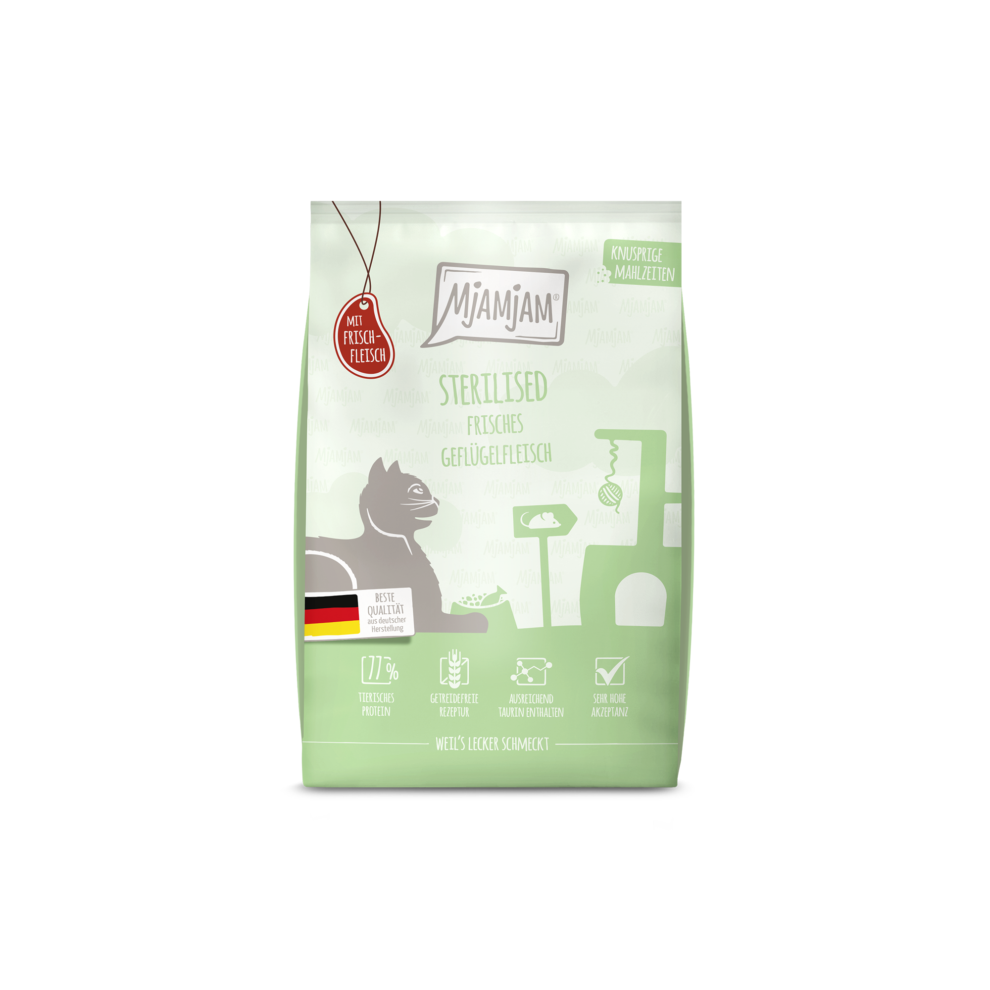 MjAMjAM - Knusprige Mahlzeiten - Sterilised - Frisches Geflügelfleisch 1,5kg