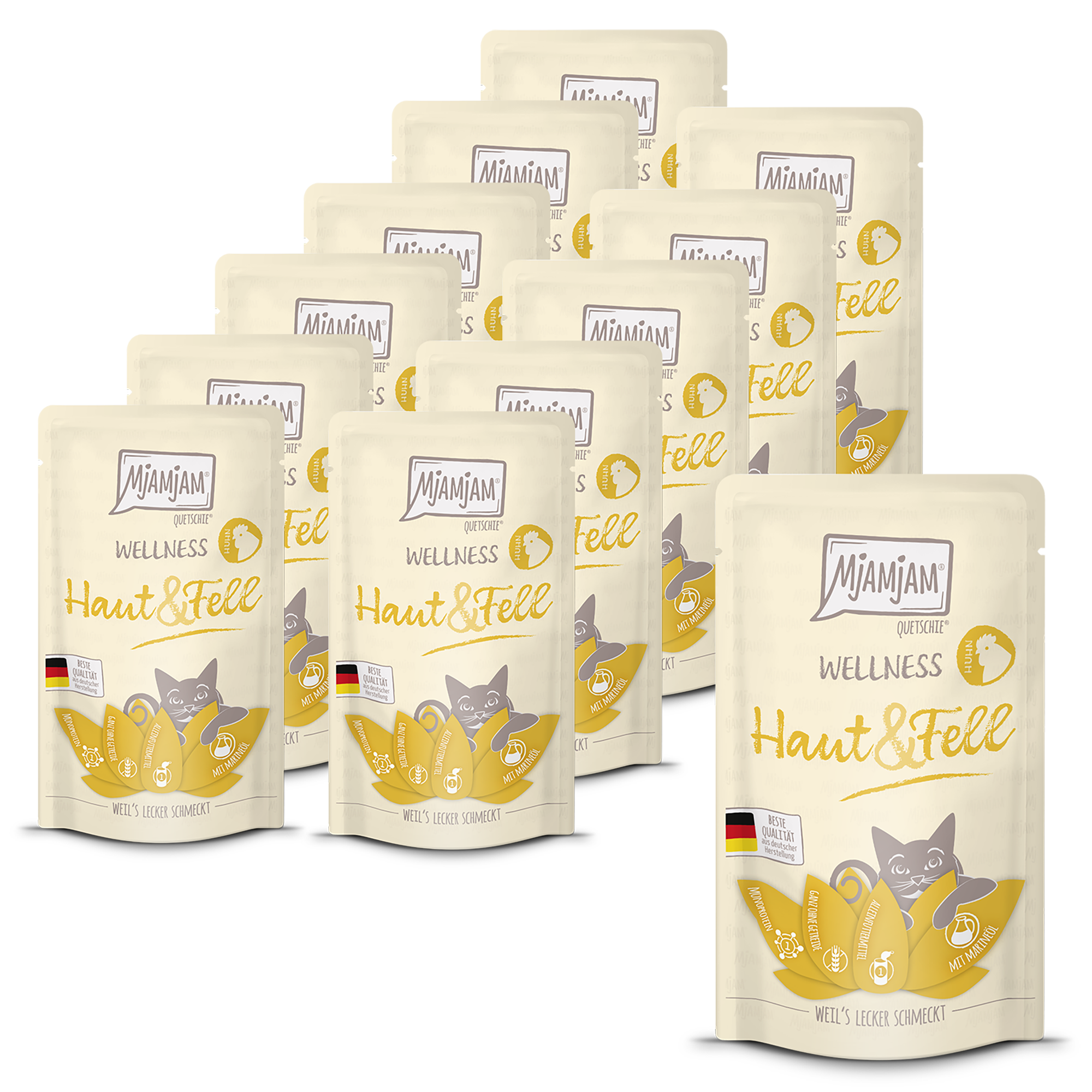 MjAMjAM - Wellness - Haut & Fell - Huhn 12 x 125g