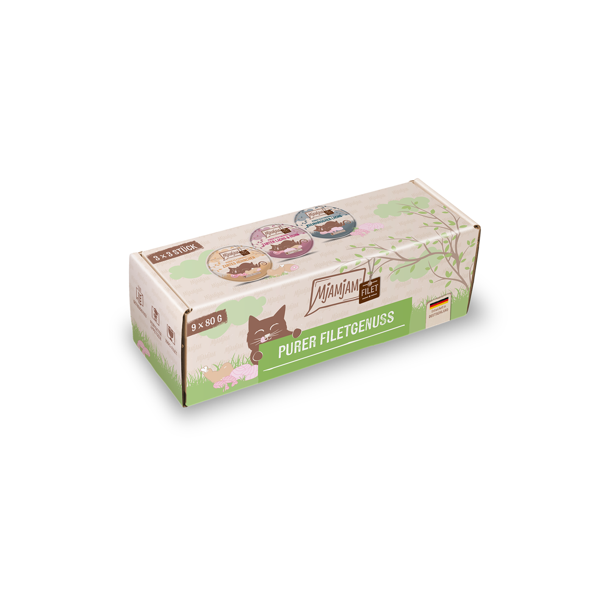 MjAMjAM - Purer Filetgenuss - Mixpaket I 9 x 80g