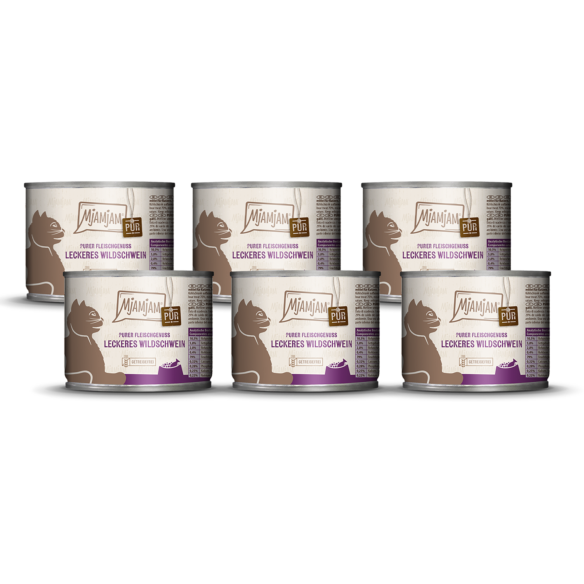 MjAMjAM - Purer Fleischgenuss - leckeres Wildschwein pur 6 x 200g
