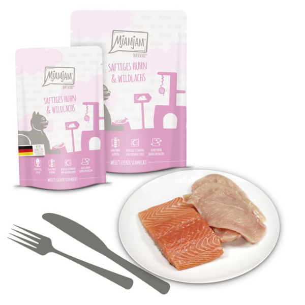 MjAMjAM - Quetschie saftiges Huhn und Wildlachs