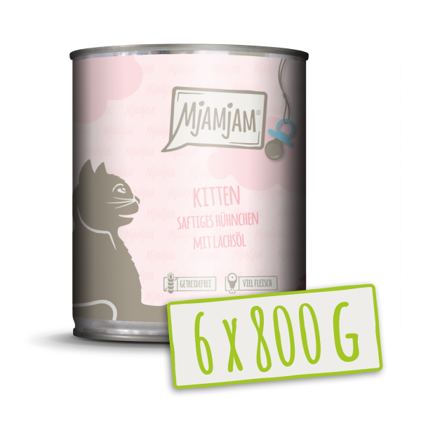 MjAMjAM - Kitten saftiges Hühnchen mit Lachsöl