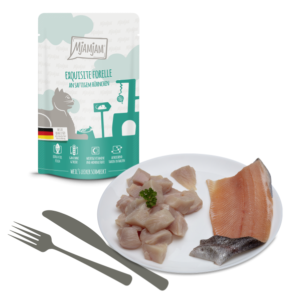 MjAMjAM - Quetschie - exquisite Forelle an saftigem Hühnchen