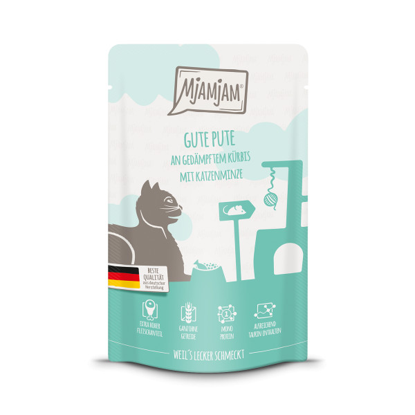 MjAMjAM - Quetschie gute Pute an gedämpftem Kürbis