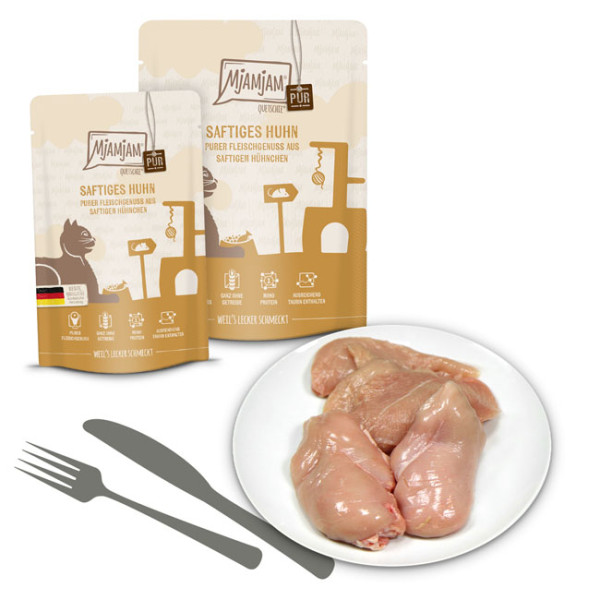 MjAMjAM - Quetschie Purer Fleischgenuss - saftiges Huhn pur