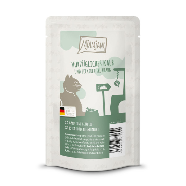 MjAMjAM - Quetschie vorzügliches Kalb & Truthahn an leckeren Möhrchen