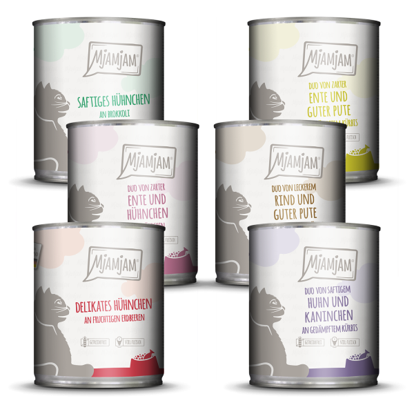 MjAMjAM - Mixpaket 6 für deine Katze 6 x 800g