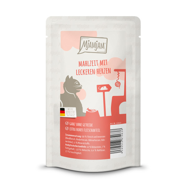 MjAMjAM - Quetschie Mahlzeit mit leckeren Herzen