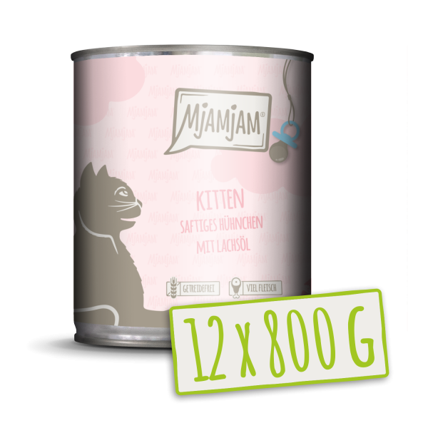 MjAMjAM - Kitten saftiges Hühnchen mit Lachsöl