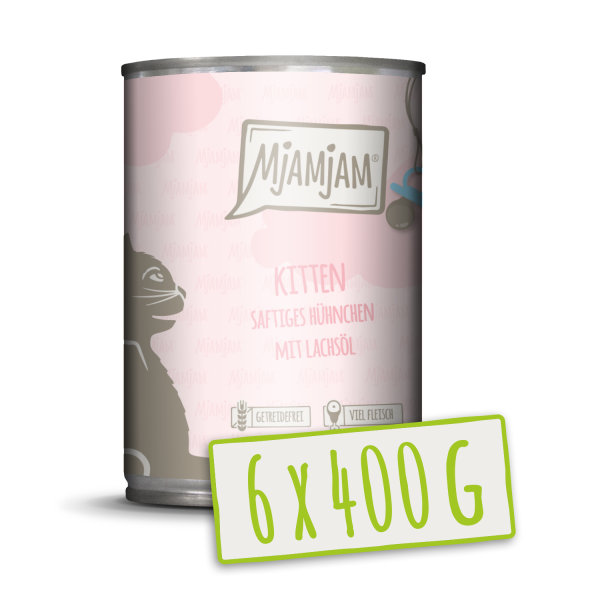 MjAMjAM - Kitten saftiges Hühnchen mit Lachsöl