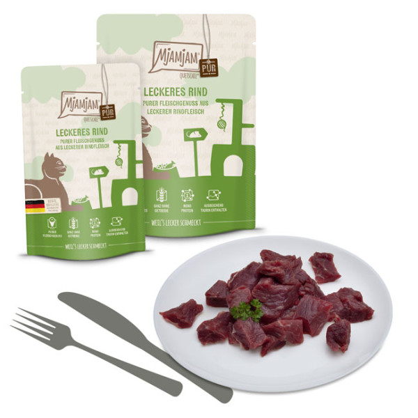 MjAMjAM - Quetschie - purer Fleischgenuss - leckeres Rind pur