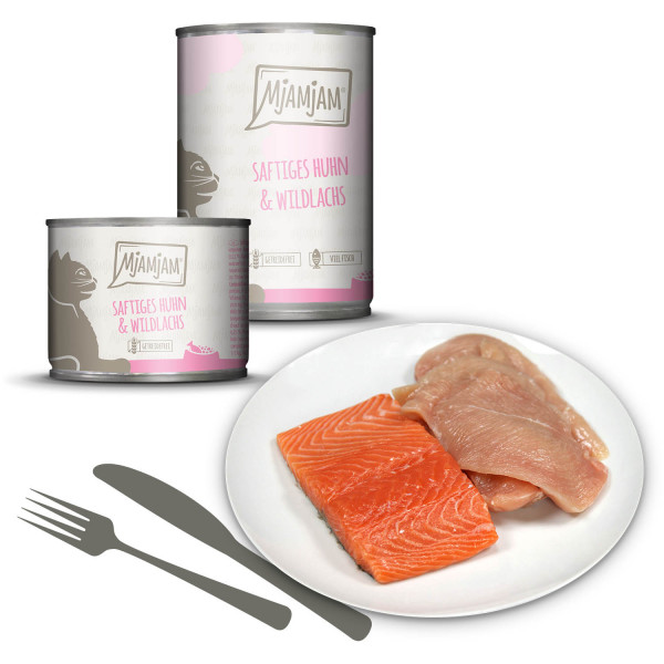 MjAMjAM - saftiges Huhn und Wildlachs