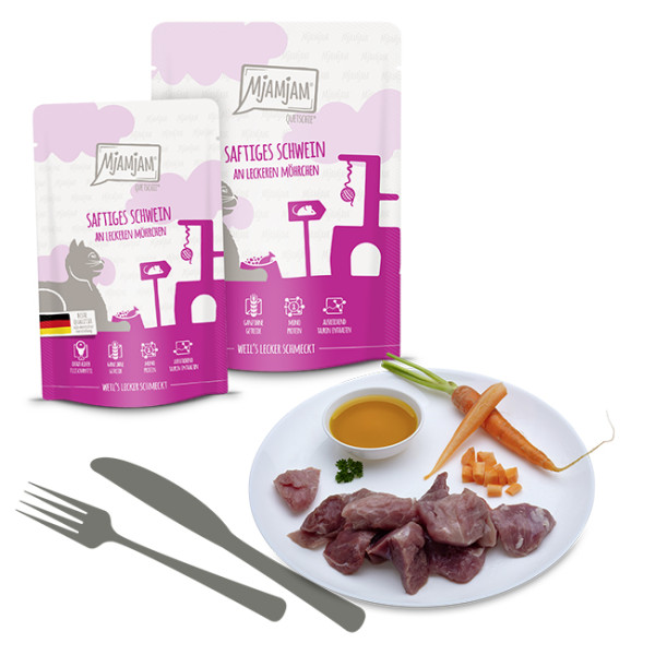 MjAMjAM - Quetschie - saftiges Schwein an leckeren Möhrchen